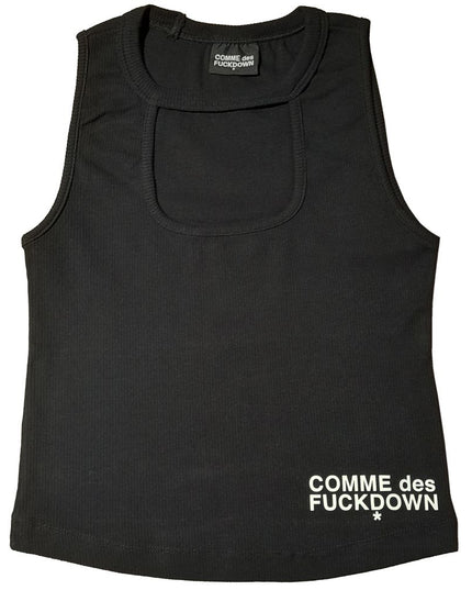 Comme Des Fuckdown Black Cotton Women Top