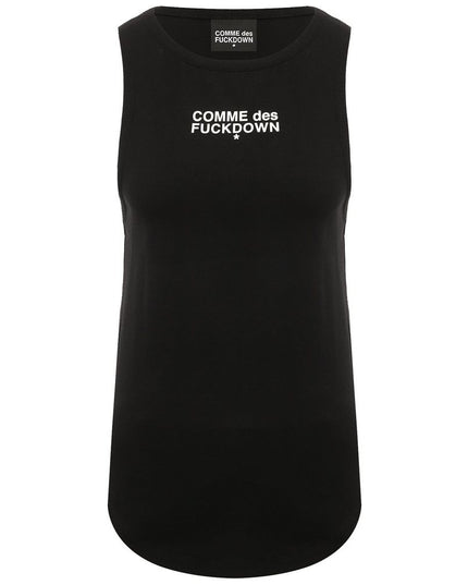 Comme Des Fuckdown "Black Cotton Women Tank Top"