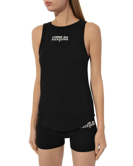 Comme Des Fuckdown "Black Cotton Women Tank Top"