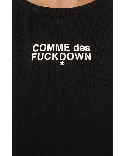 Comme Des Fuckdown "Black Cotton Women Tank Top"