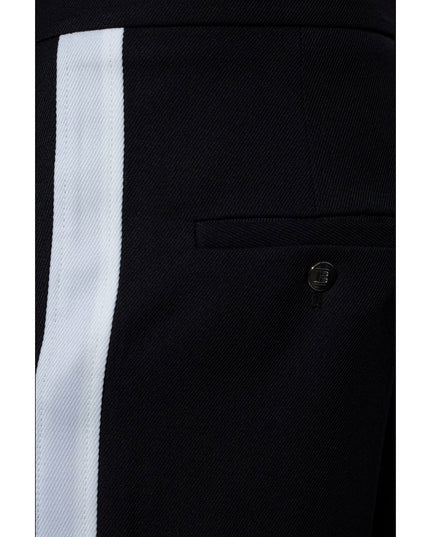 Balmain Black Cotton Men Trousers
