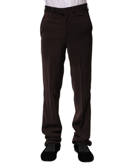 BENCIVENGA Dark Brown Mid Waist Dress Formal Pants