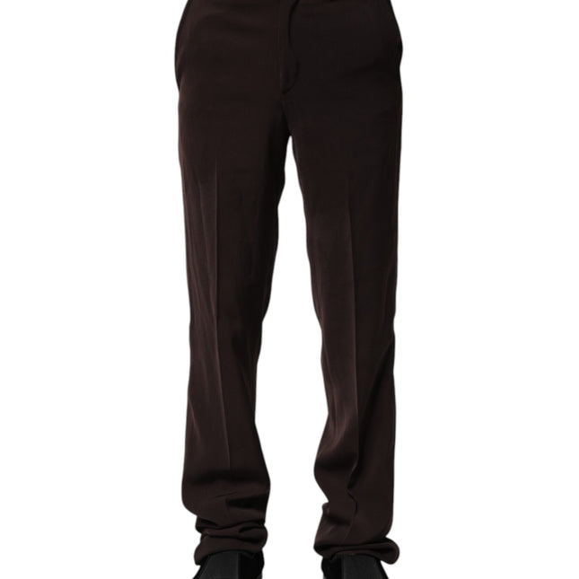 BENCIVENGA Dark Brown Mid Waist Dress Formal Pants