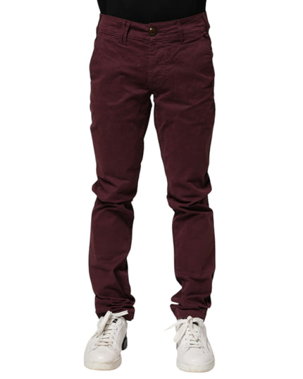 CYCLE Maroon Cotton Stretch Skinny Fit Men Denim Jeans