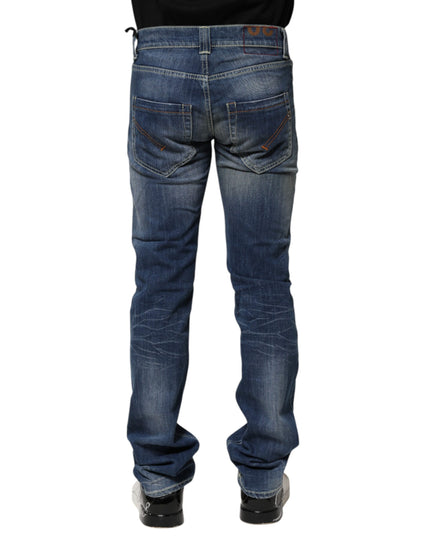 Dondup Blue Washed Skinny Fit Casual Men Denim Jeans