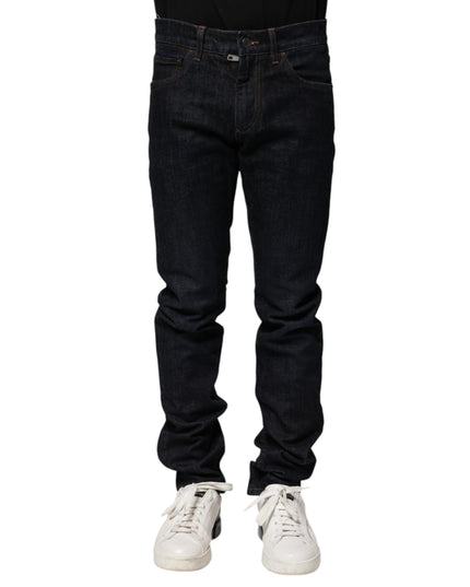 Dolce & Gabbana Black Cotton Skinny Denim Men Jeans