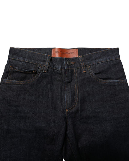 Dolce & Gabbana Black Cotton Skinny Denim Men Jeans