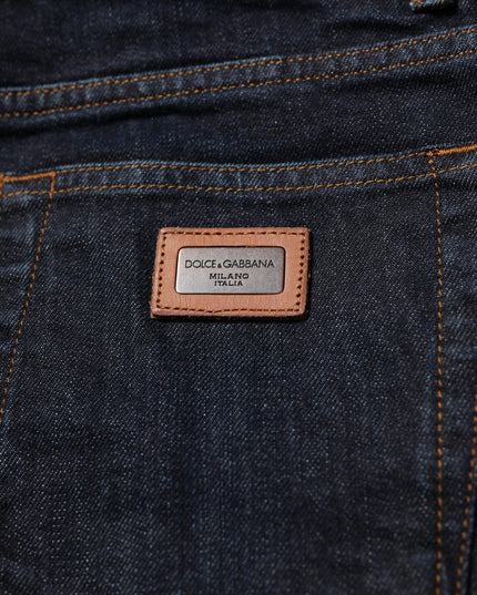 Dolce & Gabbana Black Cotton Skinny Denim Men Jeans