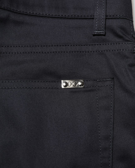 Dolce & Gabbana Black Cotton Skinny Mid Waist Pants