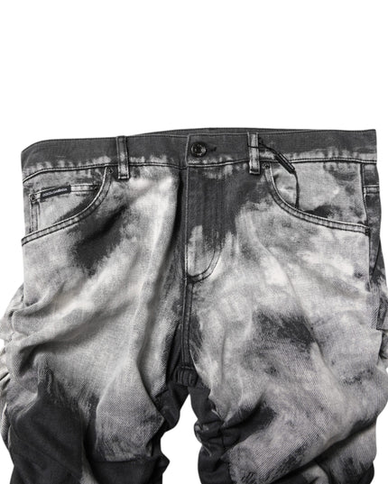 Dolce & Gabbana Black Tie Dye Straight Denim Jeans