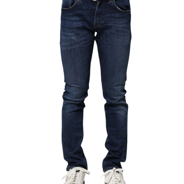 Dolce & Gabbana Dark Blue Cotton Skinny Denim Jeans
