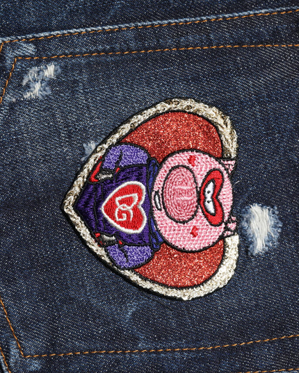 Dolce & Gabbana Dark Blue Tattered Skinny Denim Jeans