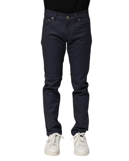 Dolce & Gabbana Dark Blue Cotton Skinny Denim Jeans