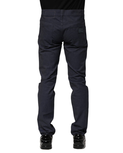 Dolce & Gabbana Dark Blue Cotton Skinny Denim Jeans