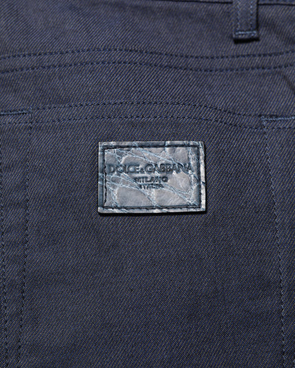 Dolce & Gabbana Dark Blue Cotton Skinny Denim Jeans