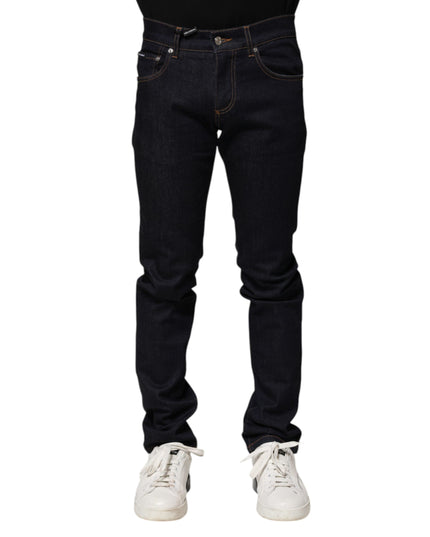 Dolce & Gabbana Black Cotton Skinny Men Denim Jeans