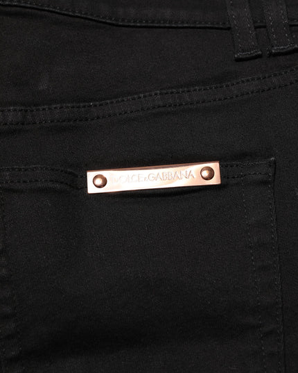 Dolce & Gabbana Black Cotton Skinny Men Denim Jeans