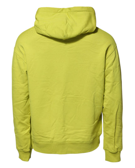 Dolce & Gabbana Green Cotton Hooded Logo Sweatshirt Sweater