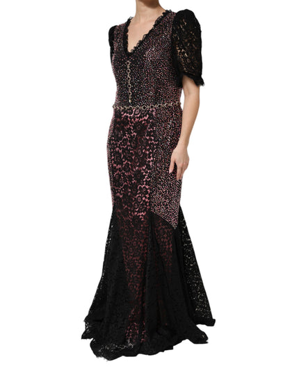 Dolce & Gabbana Multicolor Embellished Mermaid Gown Dress