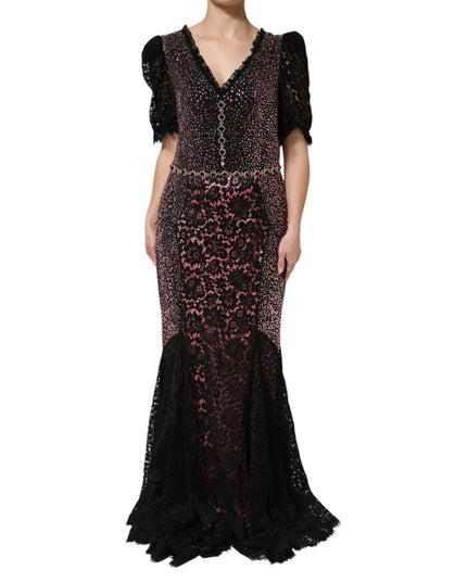 Dolce & Gabbana Multicolor Embellished Mermaid Gown Dress