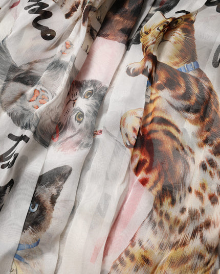 Dolce & Gabbana Multicolor Animal Print Silk Ascot Maxi Dress