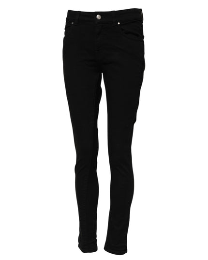 Dolce & Gabbana Black Cotton Skinny Mid Waisted Denim Jeans