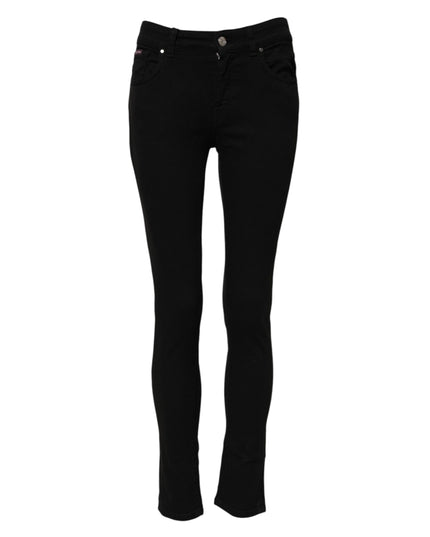 Dolce & Gabbana Black Skinny Cotton Mid Waisted Denim Jeans