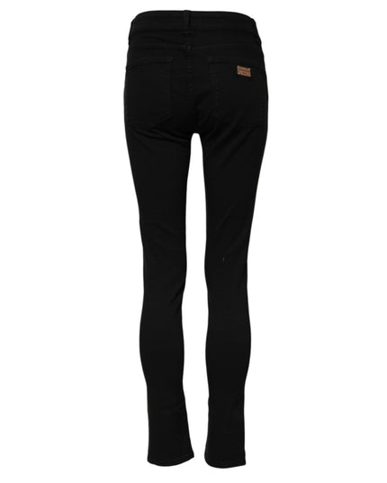 Dolce & Gabbana Black Skinny Cotton Mid Waisted Denim Jeans