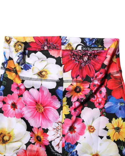 Dolce & Gabbana Multicolor Floral High Waist Leggings Pants