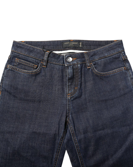 Dolce & Gabbana Blue Skinny Cotton Mid Waisted Denim Jeans