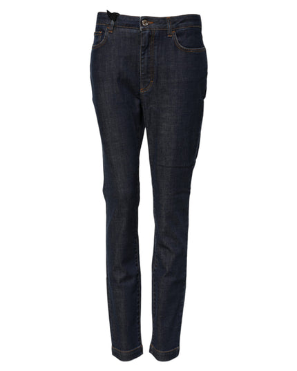 Dolce & Gabbana Blue Queen Patch AUDREY Mid Waist Denim Jeans