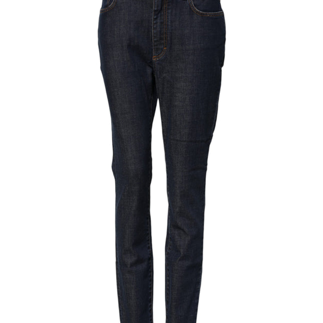 Dolce & Gabbana Blue Queen Patch AUDREY Mid Waist Denim Jeans