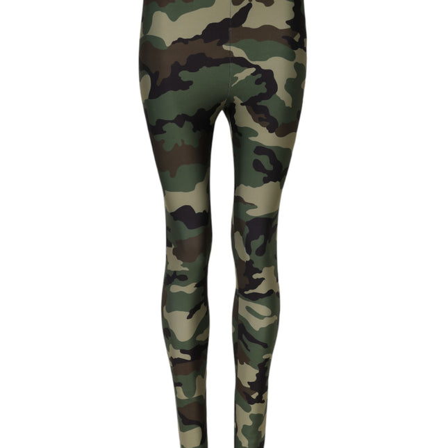 Dolce & Gabbana Multicolor Camouflage DG Waist Leggings Pants