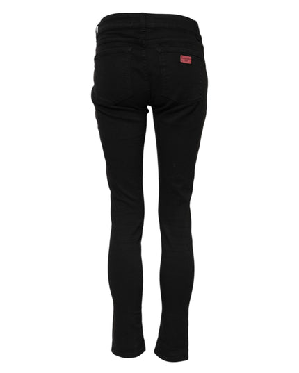 Dolce & Gabbana Black Skinny Cotton Mid Waisted Denim Jeans