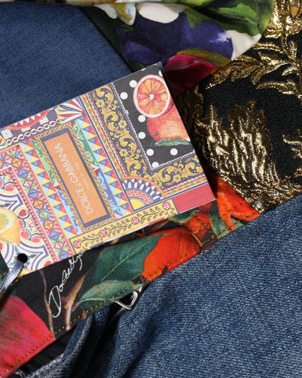 Dolce & Gabbana Blue AMBER Patchwork High Waist Denim Jeans