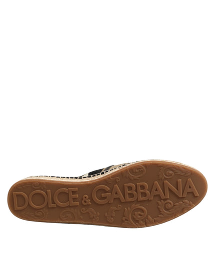 Dolce & Gabbana Multicolor Stripes Canvas Flat Espadrille Shoes