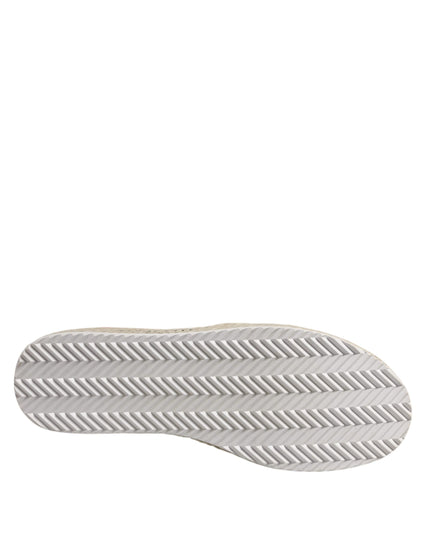 Twinset Pink Canvas Crystal Embellished Slip On Shoes