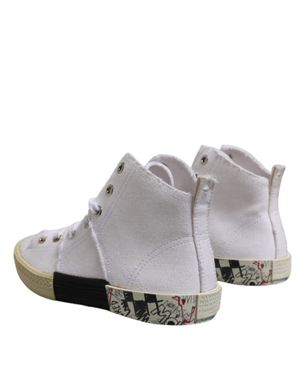 Maison Margiela White Lace Up Mid Top Women Sneakers Shoes
