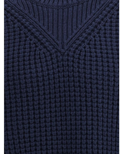 Jil Sander Blue Fleece Wool Sweatshirt