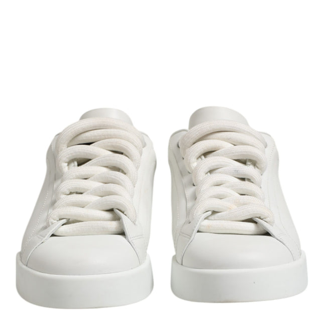 Dolce & Gabbana White Logo Lace Up Low Top Men Sneakers Shoes