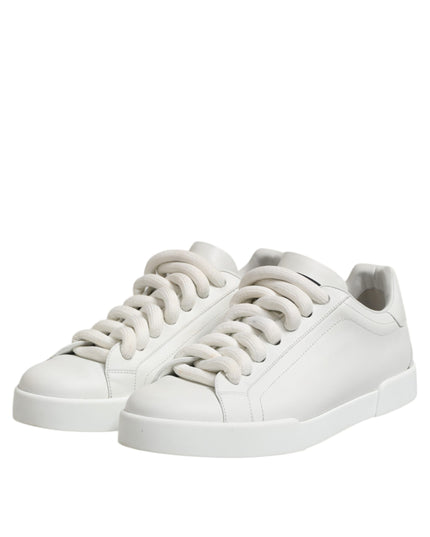 Dolce & Gabbana White Logo Lace Up Low Top Men Sneakers Shoes