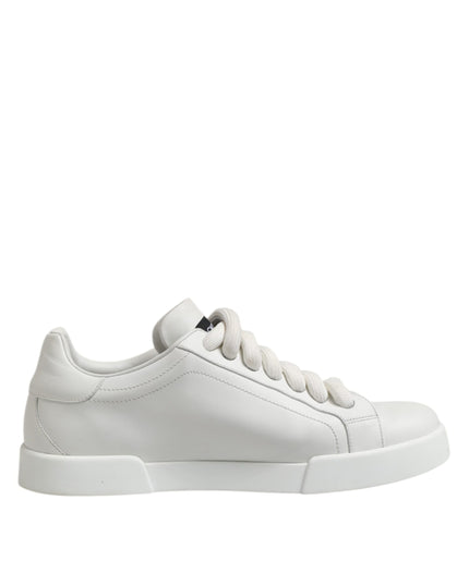 Dolce & Gabbana White Logo Lace Up Low Top Men Sneakers Shoes