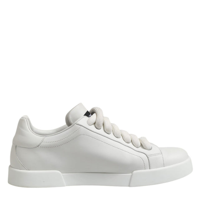 Dolce & Gabbana White Logo Lace Up Low Top Men Sneakers Shoes
