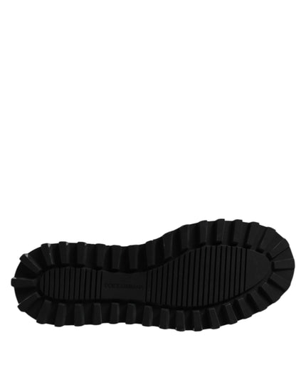 Dolce & Gabbana White Beige DG Logo Mid Calf Boots Shoes