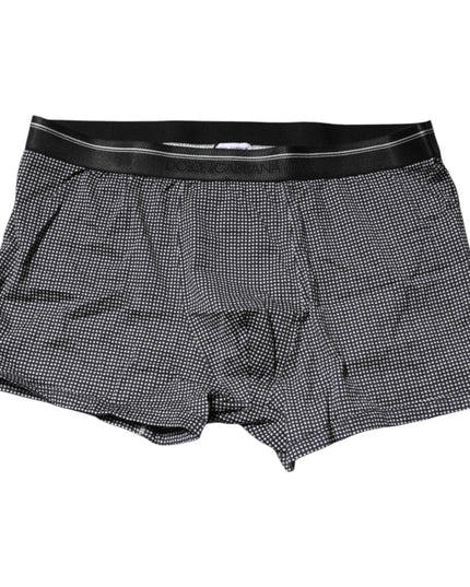 Dolce & Gabbana Gray Printed Cotton Boxer Short Underwear