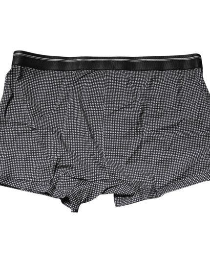 Dolce & Gabbana Gray Printed Cotton Boxer Short Underwear
