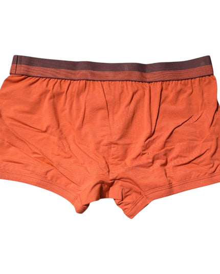 Dolce & Gabbana Orange Cotton Regular Boxer Brief Underwear