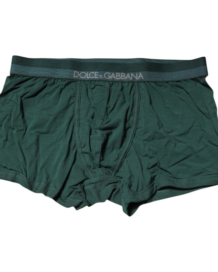 Dolce & Gabbana Green Cotton Regular Men Boxer Brief Underwear