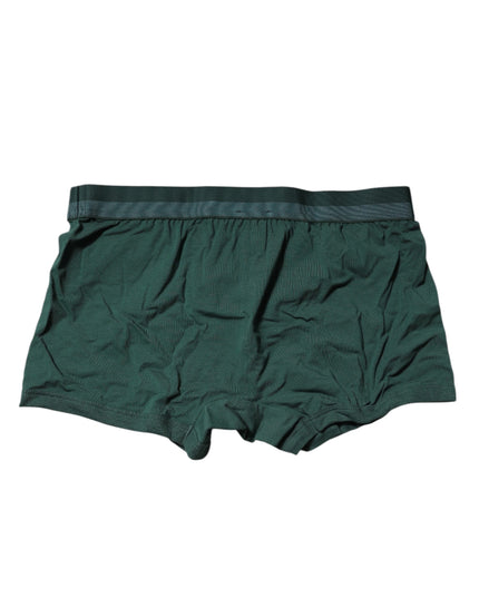Dolce & Gabbana Green Cotton Regular Men Boxer Brief Underwear
