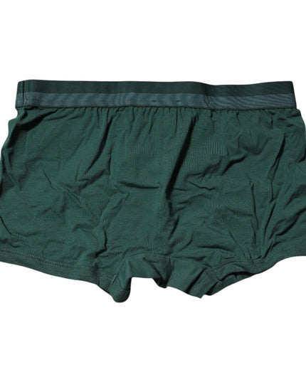 Dolce & Gabbana Green Cotton Regular Men Boxer Brief Underwear